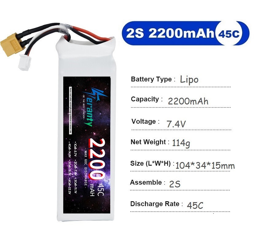 2 sztuk 7.4V Lipo 2S bateria 1 – Drone Battery 4S recenzja i cena